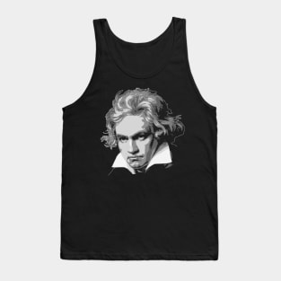 Beethoven Black and White Tank Top